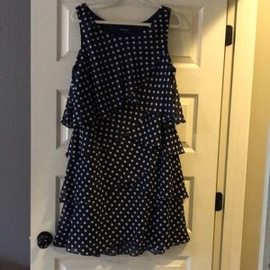 S.L.fashions Navy blue and white dress 18